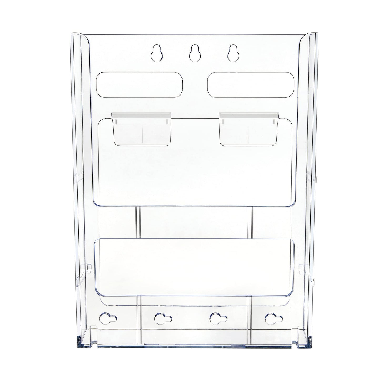 Deflecto® Lit Loc® Interlocking Magazine Size Literature Display, 11 1/4"H x 9"W x 1 1/4"D, Clear