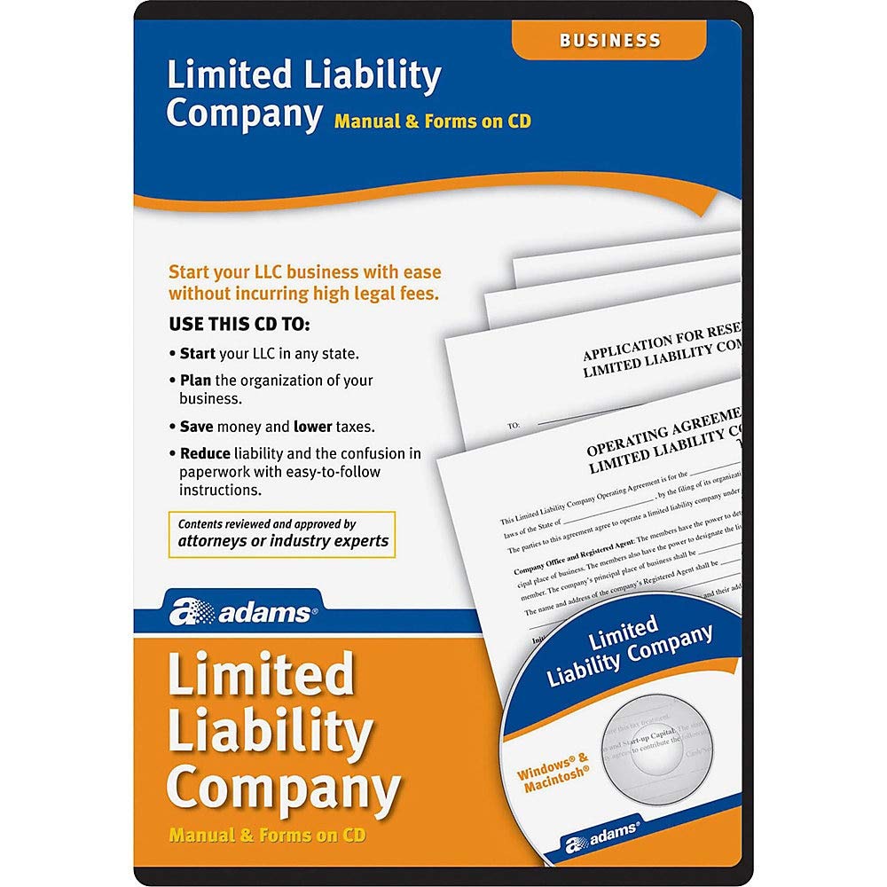 Adams Limited Liability Companies Manual and Forms on CD (SS4309)