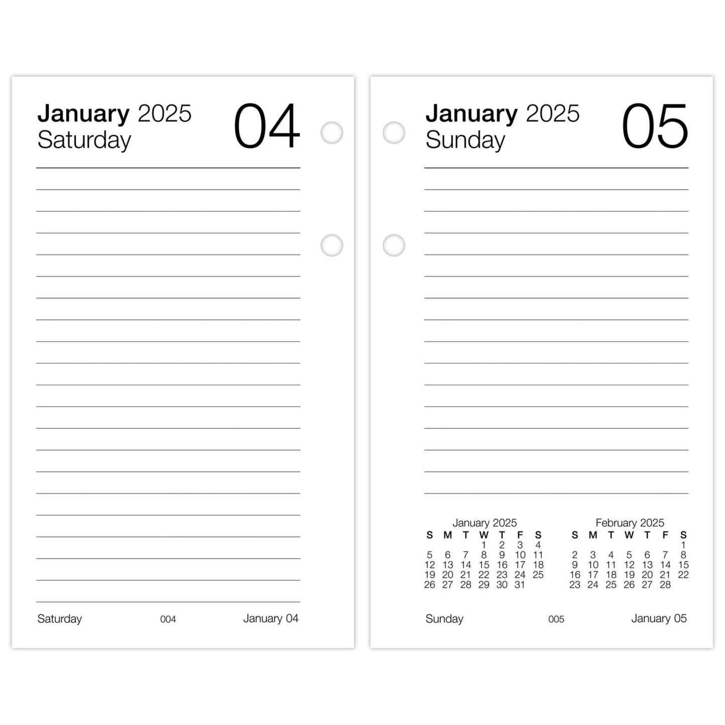 2025 Office Depot Daily Desk Calendar Refill, 3-1/2" x 6", Traditional, January 2025 To December 2025, SP717D5025