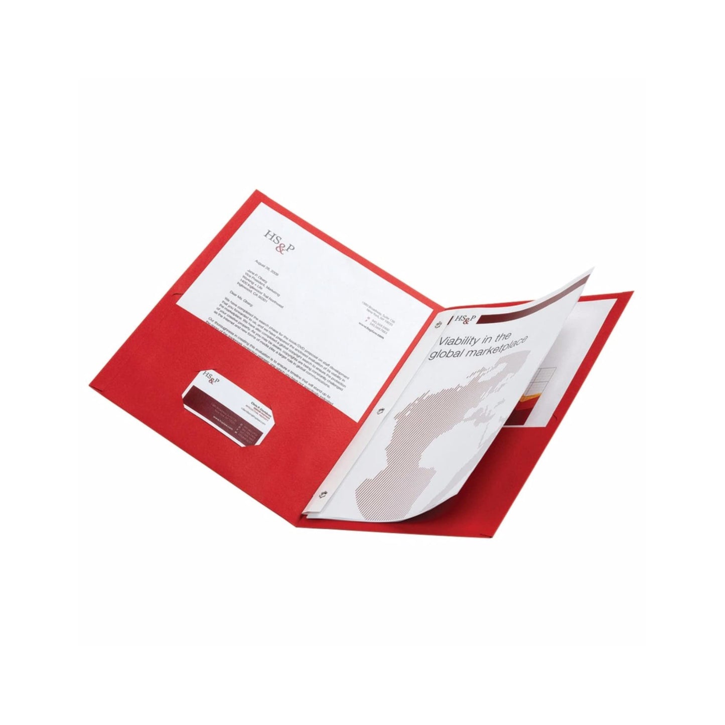 Office Depot� Brand Twin-Pocket Portfolios with Fasteners, Red, Pack of 10