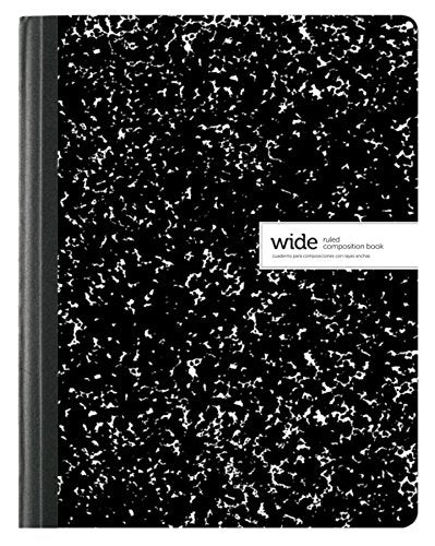 Office Depot Composition Book, 7 1/2in x 9 3/4in, Wide Ruled, 100 Sheets, Assorted Black/White Designs (No Design Choice), 09910 [Office Product]