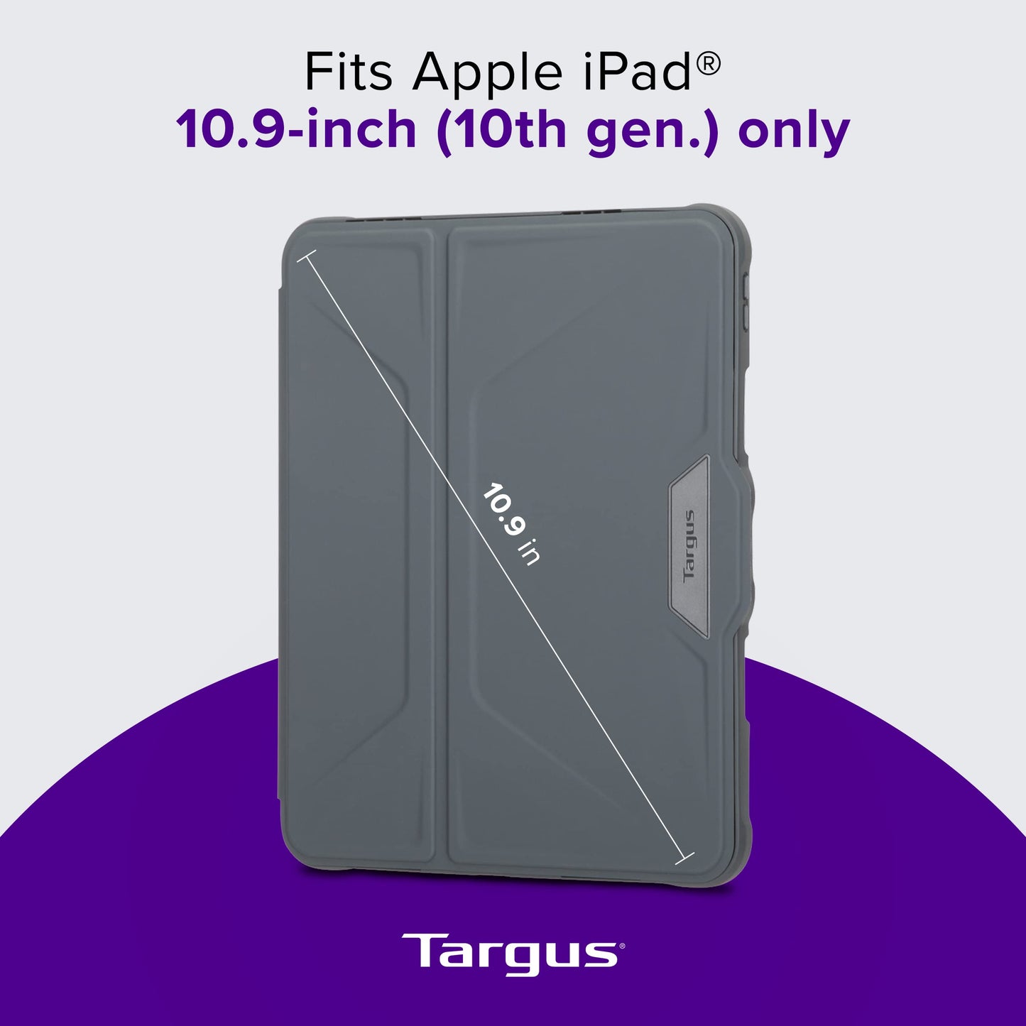 Targus Pro-Tek iPad 10th Generation Case 2022 iPad 10.9 Inch Case, iPad 10 Case Magnetic Military Grade Drop Protection Cover for 10.9� iPad 10th Gen 2022, Models A2696 A2757 A2777, Black (THZ934GL)