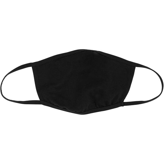 Bella Canvas Reusable 2-Ply Cloth Face Masks, Black, M/L, Pack Of 72