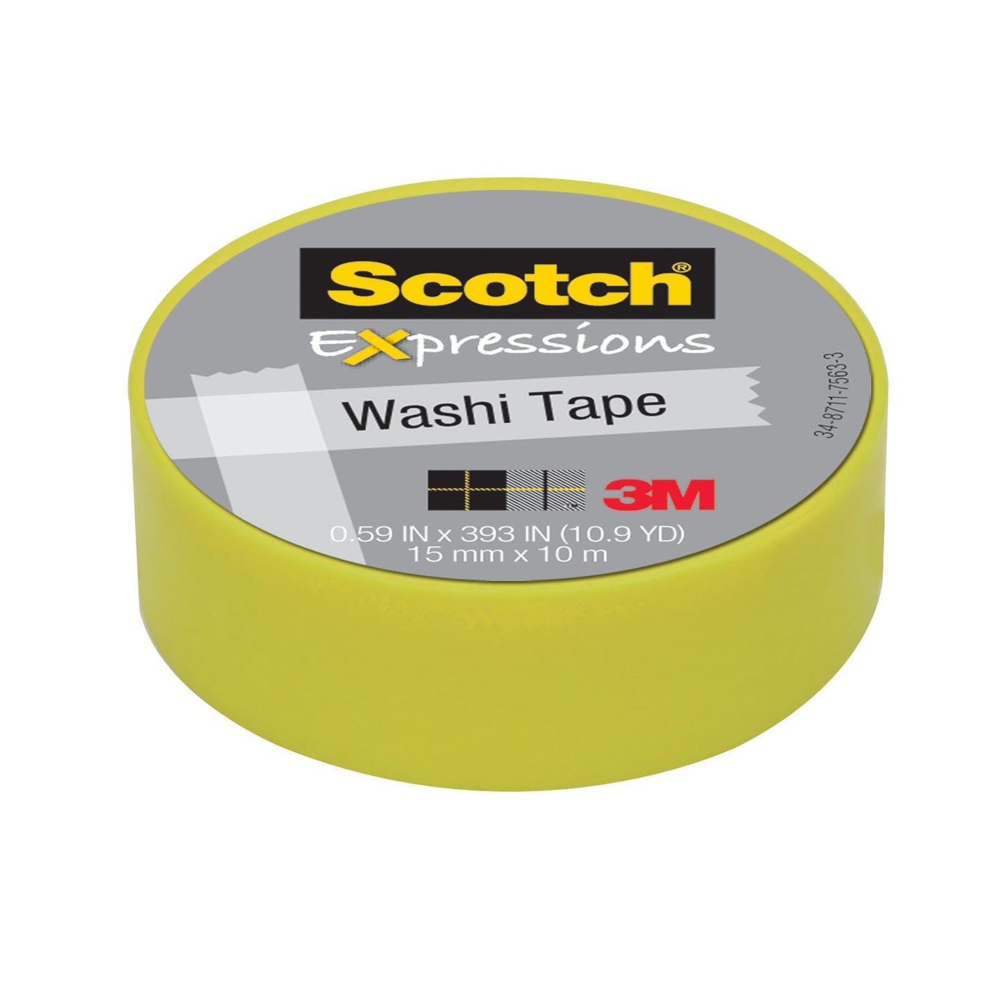 Scotch Expressions Washi Tape, 59" x 393", 1 Roll/Pack, Pastel Green (C314-GRN2)