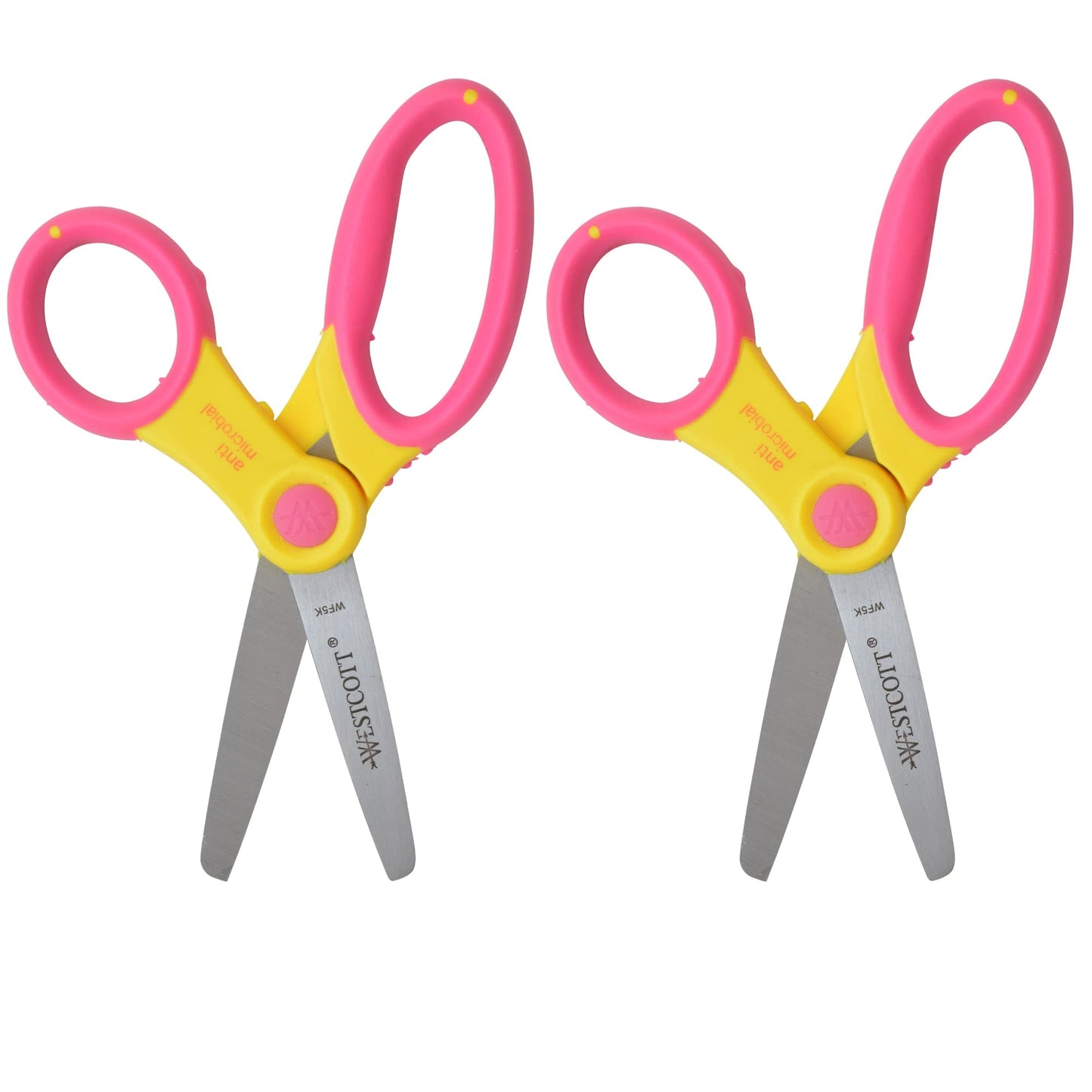 Westcott Kids' Scissors, 5", Blunt, Assorted Colors, Pack Of 2 Scissors