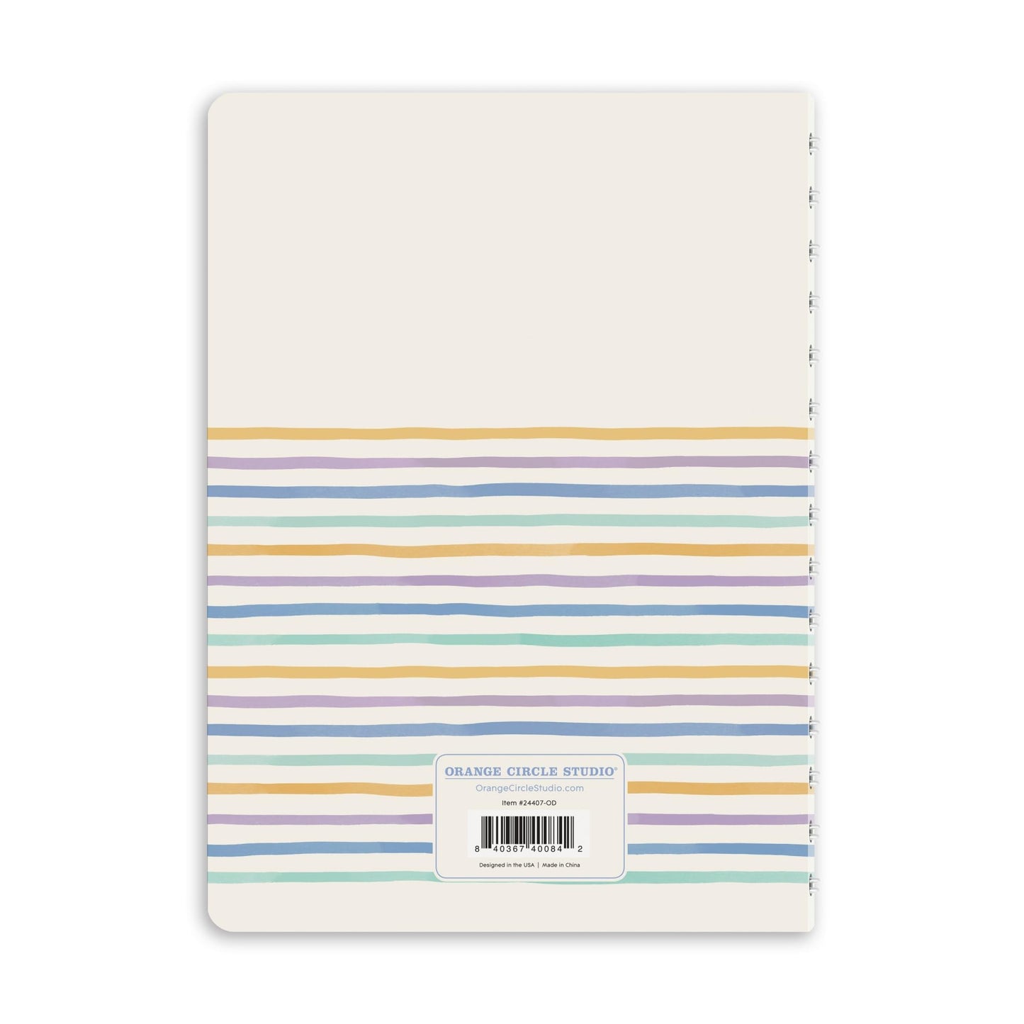 2024 Orange Circle Studio™ Ondine Weekly/Monthly Tabbed Planner, Dotted Palms, 5-3/4" x 8-1/4", January to December 2024, 24407