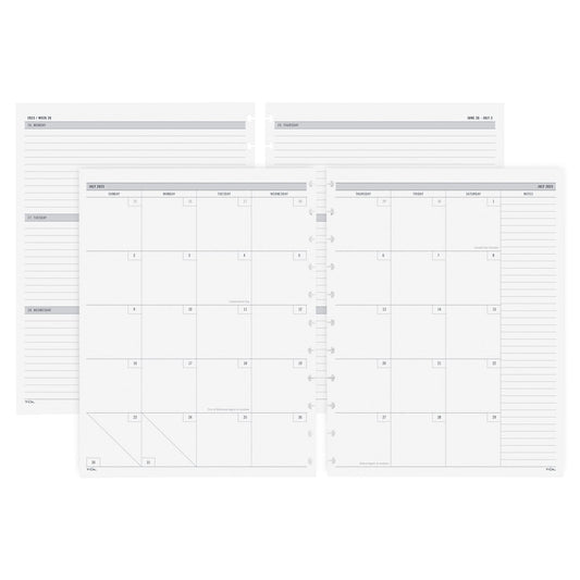 2023-2024 TUL� Discbound Academic Weekly/Monthly Refill Planner Pages, Letter Size, July 2023 to June 2024