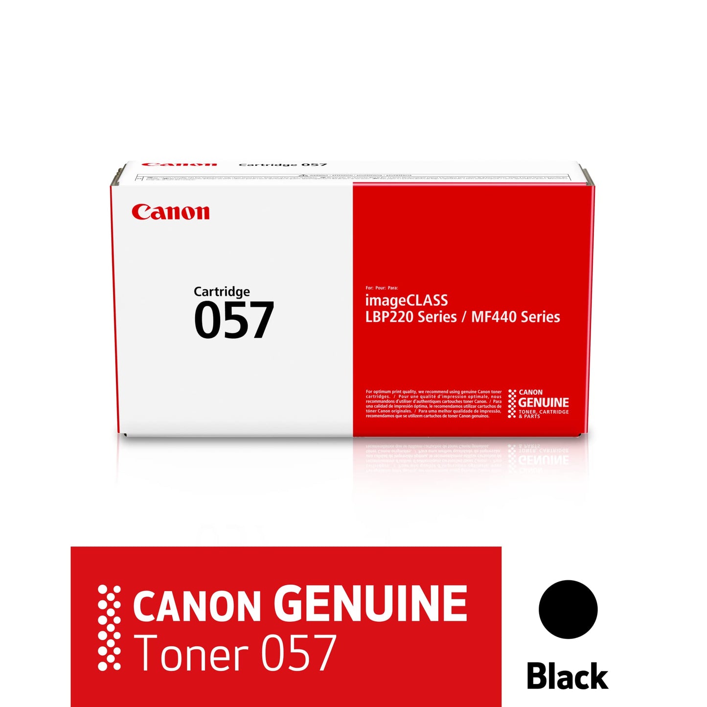 Canon Genuine Toner Cartridge 057 Black (3009C001), 1-Pack imageCLASS MF449dw, MF448dw, MF445dw, LBP228dw, LBP227dw, LBP226dw Laser Printers, Standard