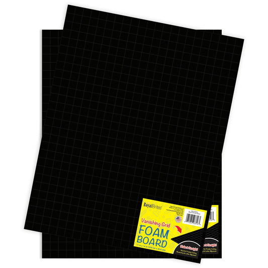 Royal Brites Black Foam Board, Small Size Presentation Board, 11 x 14 Inches (12 Pack),26816