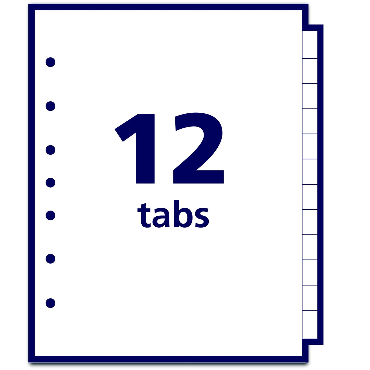 Avery 11315 Preprinted Tab Dividers, 12-Tab, 8 1/2 x 5 1/2