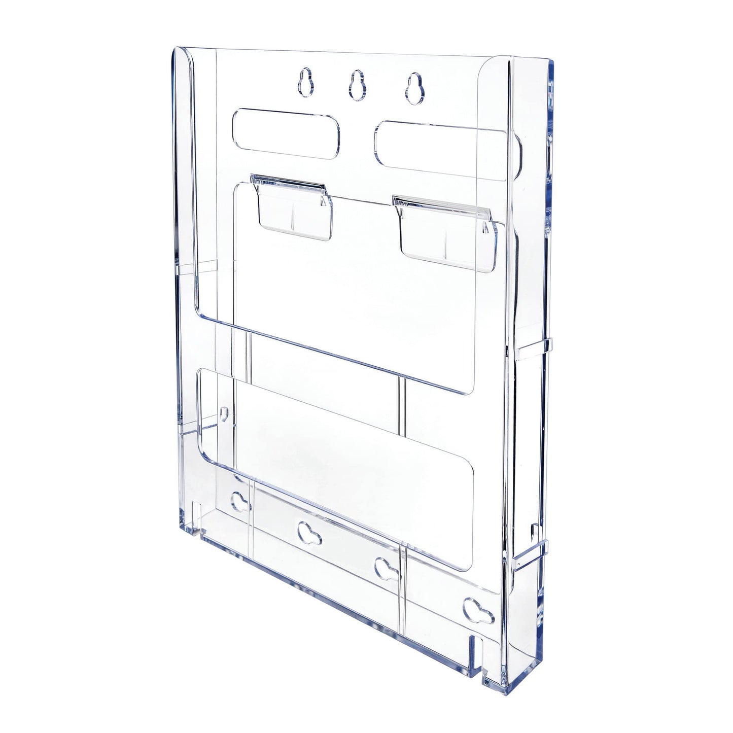 Deflecto® Lit Loc® Interlocking Magazine Size Literature Display, 11 1/4"H x 9"W x 1 1/4"D, Clear