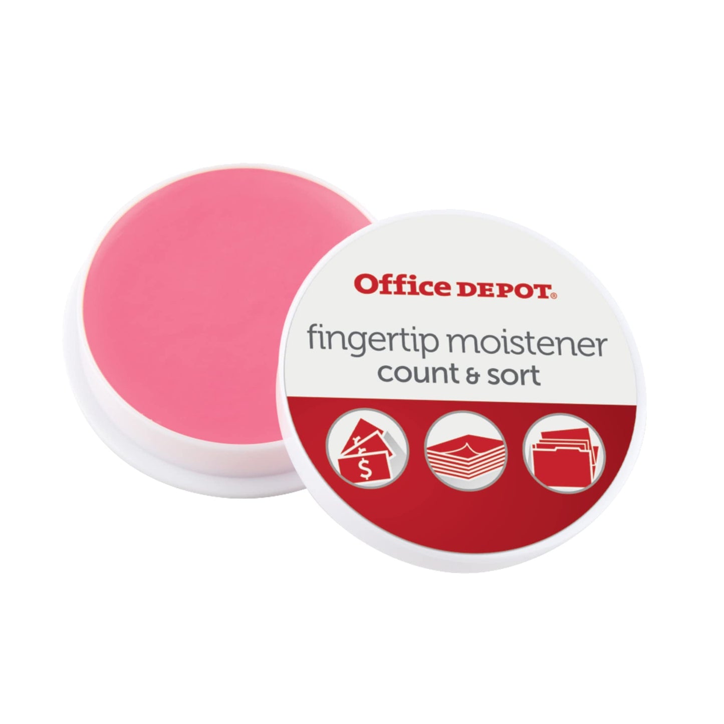 Office Depot� Brand Fingertip Moisteners, 10 Grams, Pink, Pack of 3