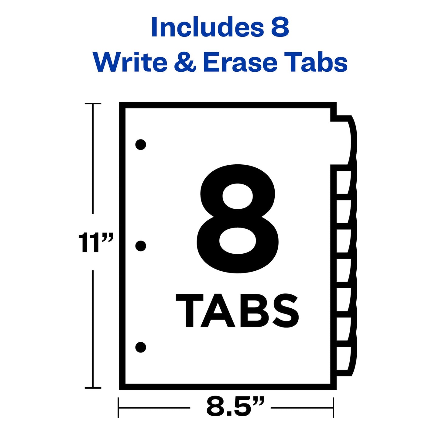 Avery Big Tab Write & Erase Durable Plastic Dividers for 3 Ring Binders, 8-Tab Sets, Pastel Multicolor, 24 Sets, 192 Divider Tabs (16171)