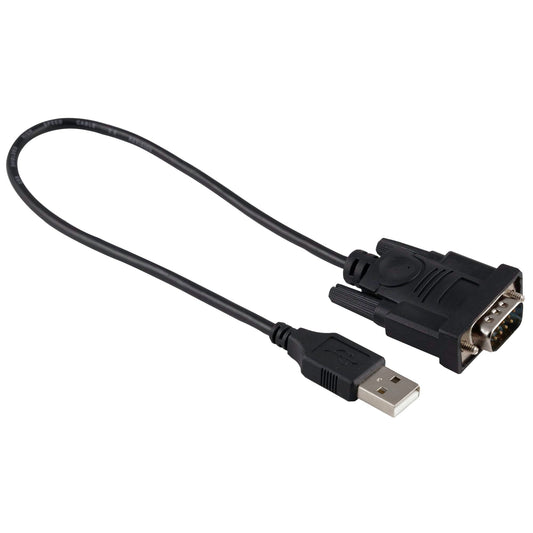 ATIVA® USB 2.0 to Serial Adapter, 1’, RS-232 DB9, Black, 26847