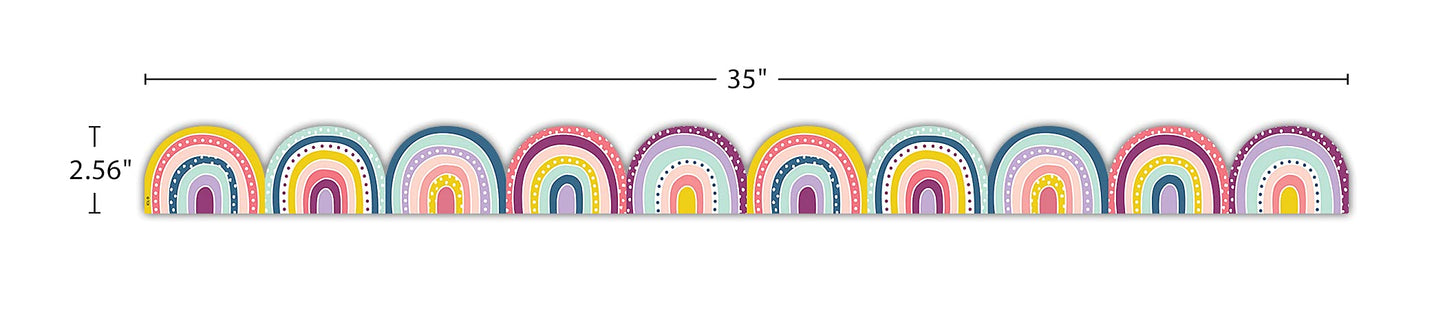 Teacher Created Resources Oh Happy Day Rainbows Die-Cut Border Trim (TCR9092)