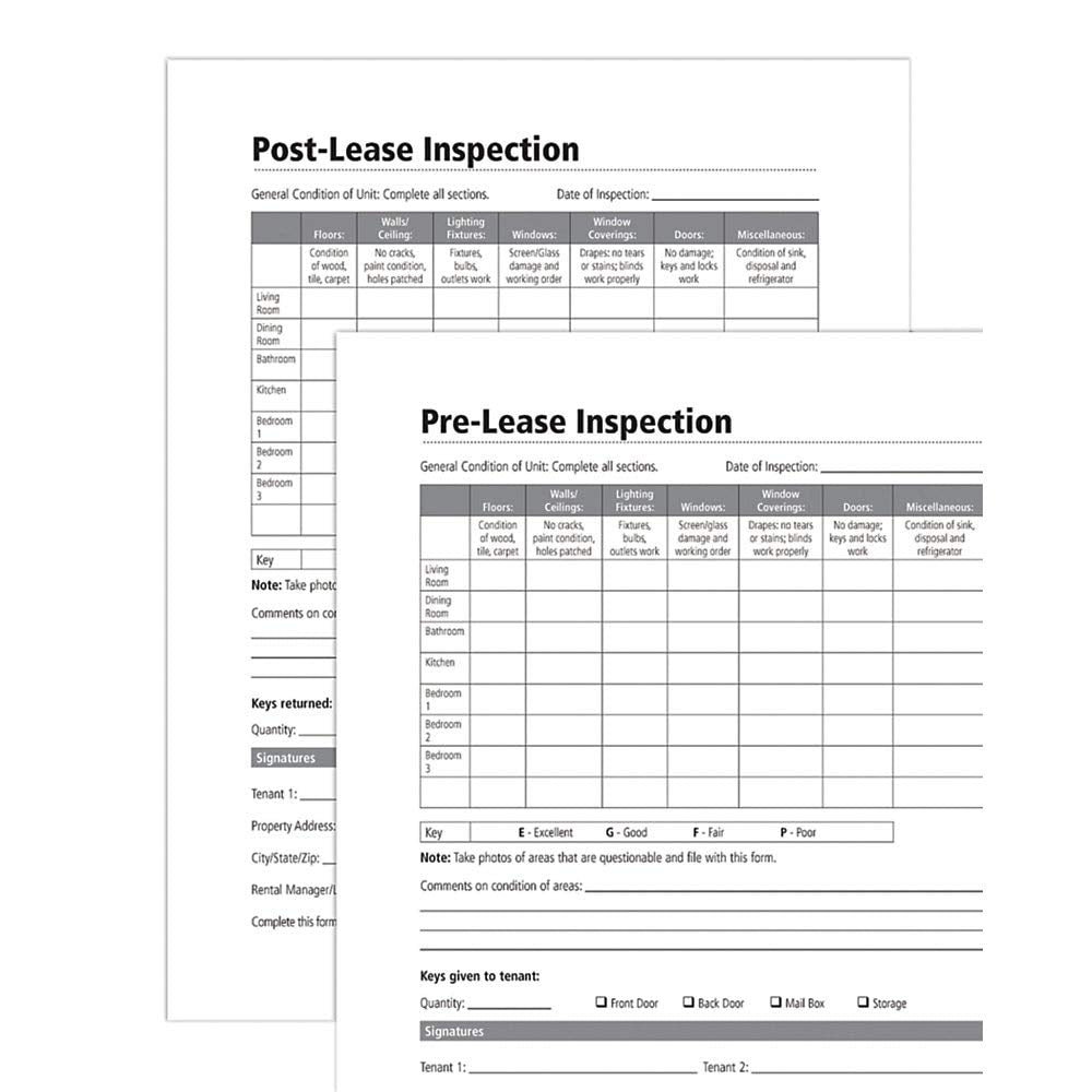 Adams Pre-Lease and Post-Lease Inspections, Forms and Instructions (LF603)