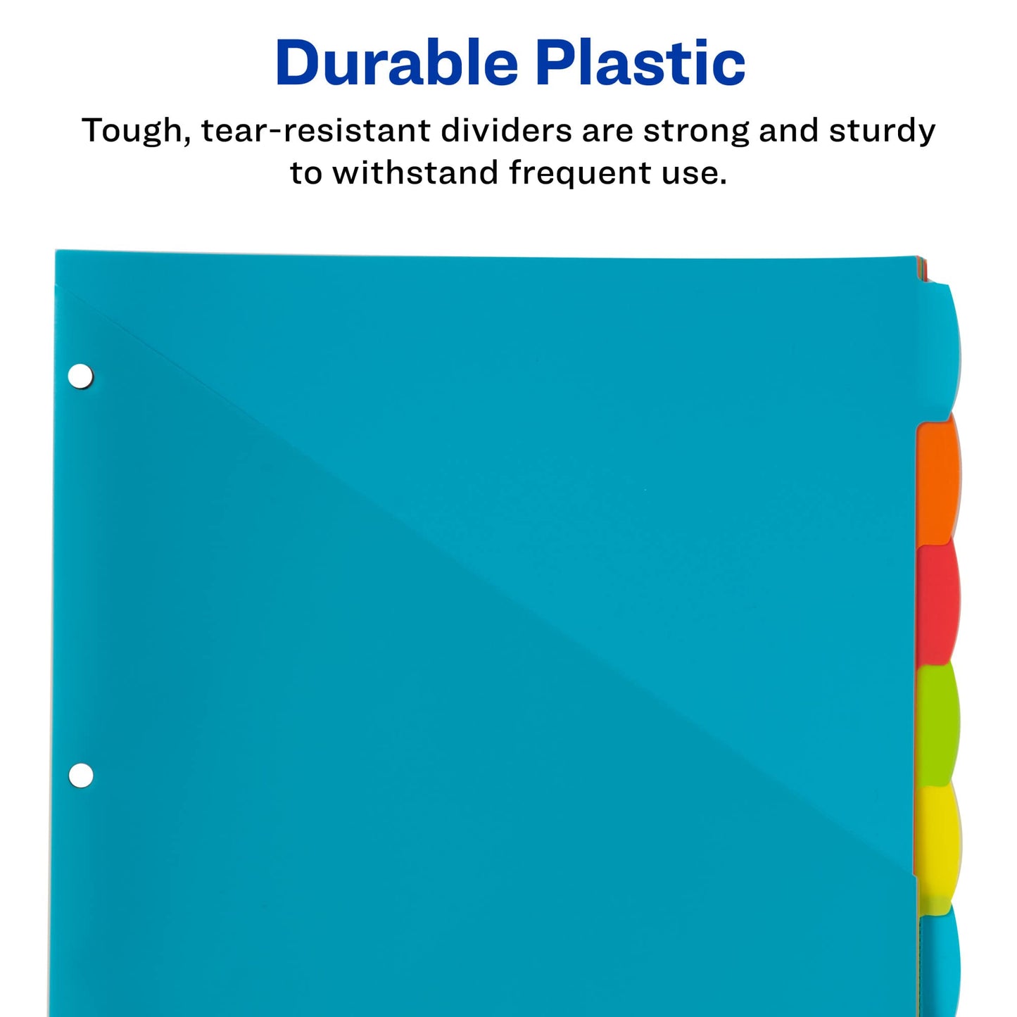 Avery Write & Erase Durable Plastic Dividers with Pockets