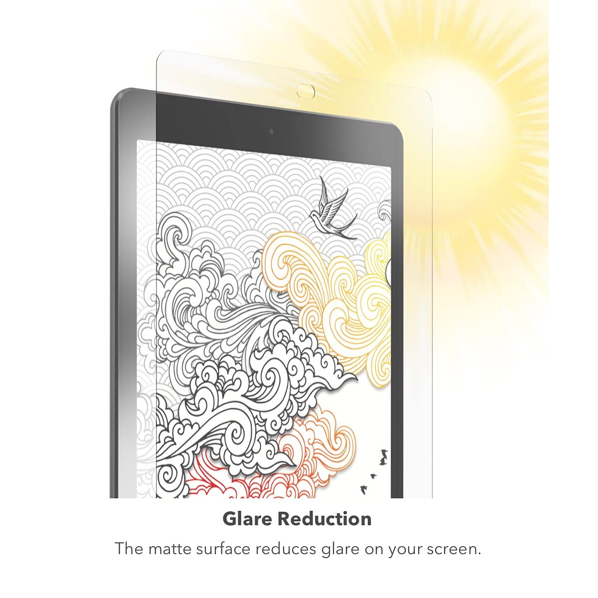 ZAGG InvisibleShield GlassFusion+ Canvas - simulates writing or drawing on paper - Made for Apple iPad 10.2" (8th Gen) and iPad 10.2" (7th Gen)