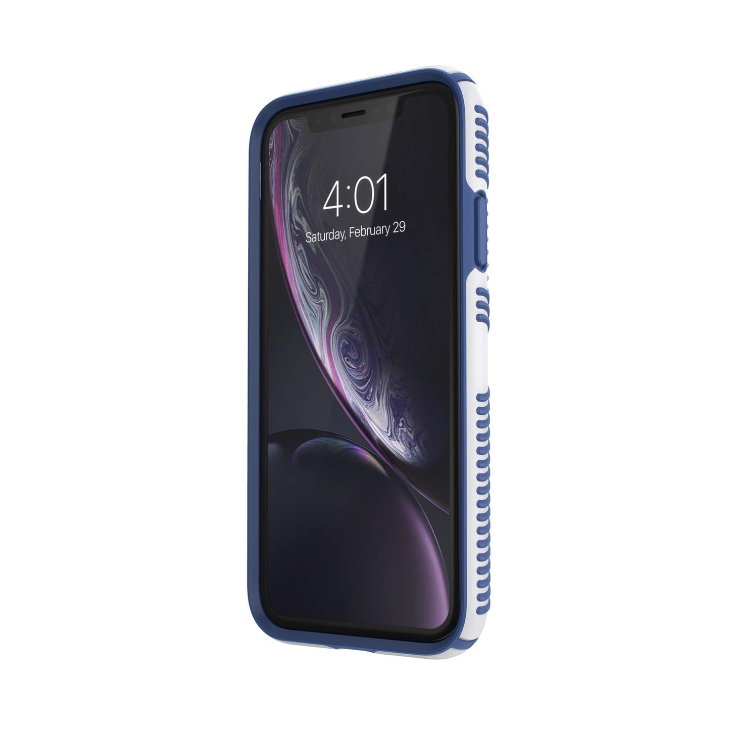 Speck Products Presidio Grip iPhone Xs/iPhone X Case, Microchip Grey/Ballpoint Blue