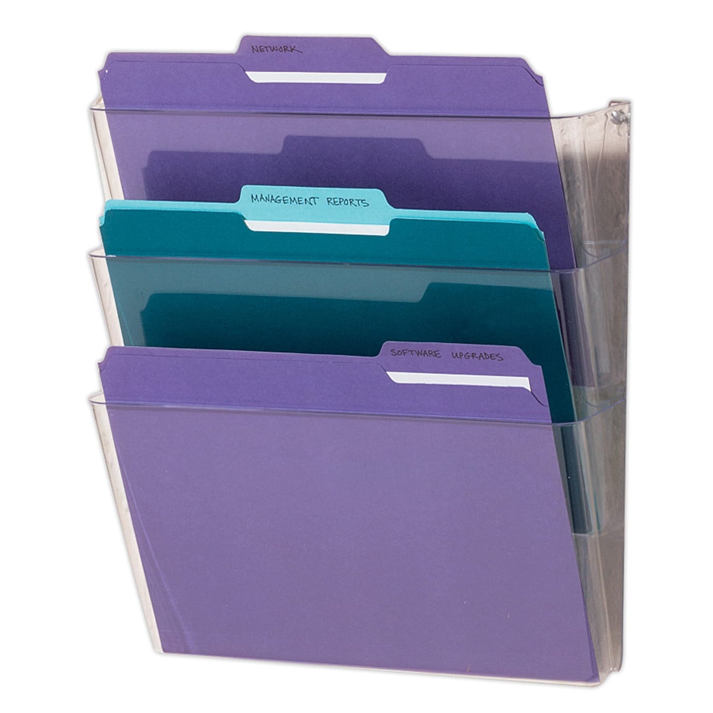 Brenton Studio Single Wall Pockets, Letter Size, Clear, Pack Of 3, 59745