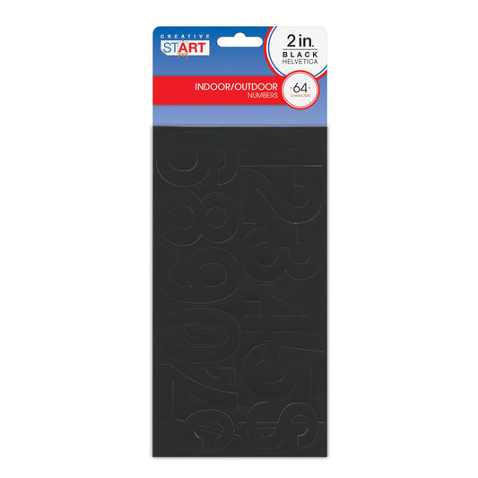 Creative Start Cosco Letters and Numbers 2" Helvetica Font 64 Characters, Black (098138)