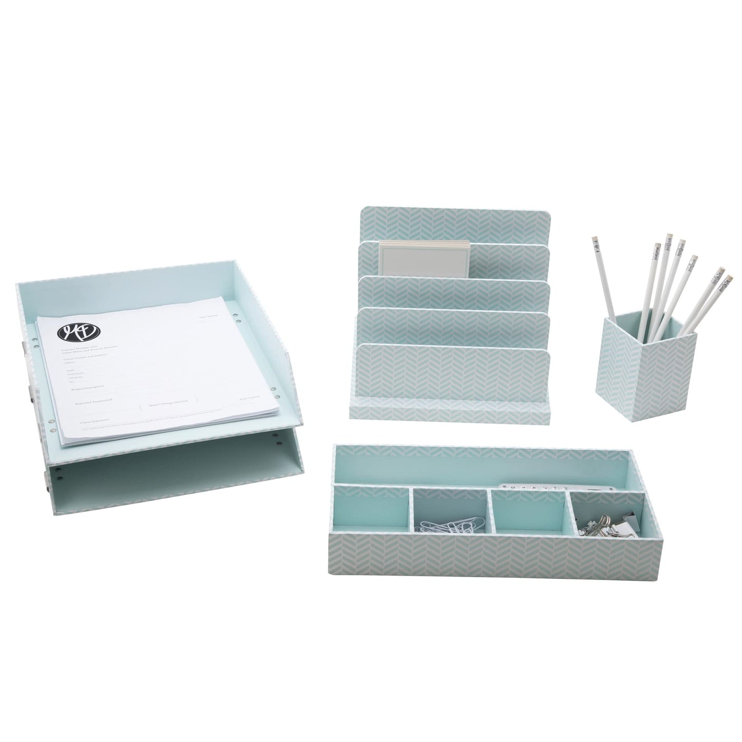 See Jane Work Realspace� Blue Tile Pencil Cup