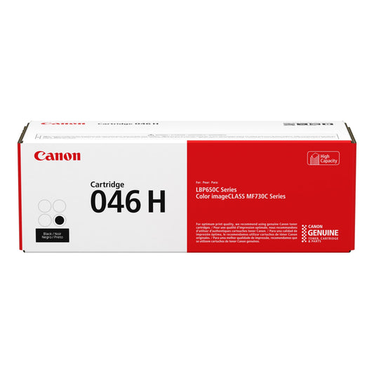 Canon Genuine Toner, Cartridge 046 Black, High Capacity (1254C001), 1 Pack Color imageCLASS MF735Cdw, MF733Cdw, MF731Cdw, LBP654Cdw Laser Printer