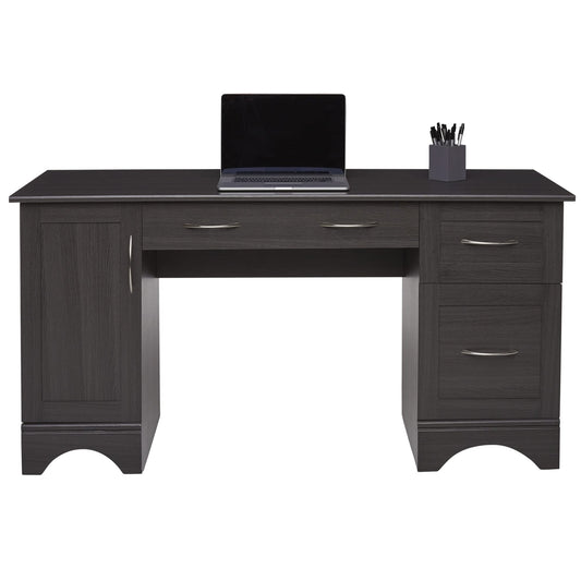 Realspace� Pelingo 60" W Computer Desk, Dark Gray