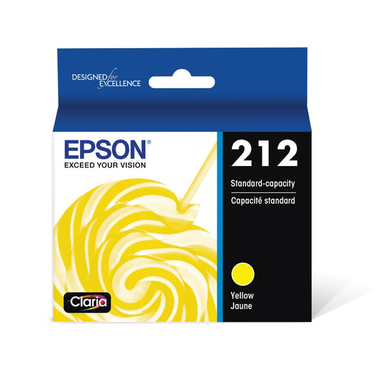 EPSON 212 Claria Ink Standard Capacity Yellow Cartridge (T212420-S) Works with WorkForce WF-2830, WF-2850, Expression XP-4100, XP-4105