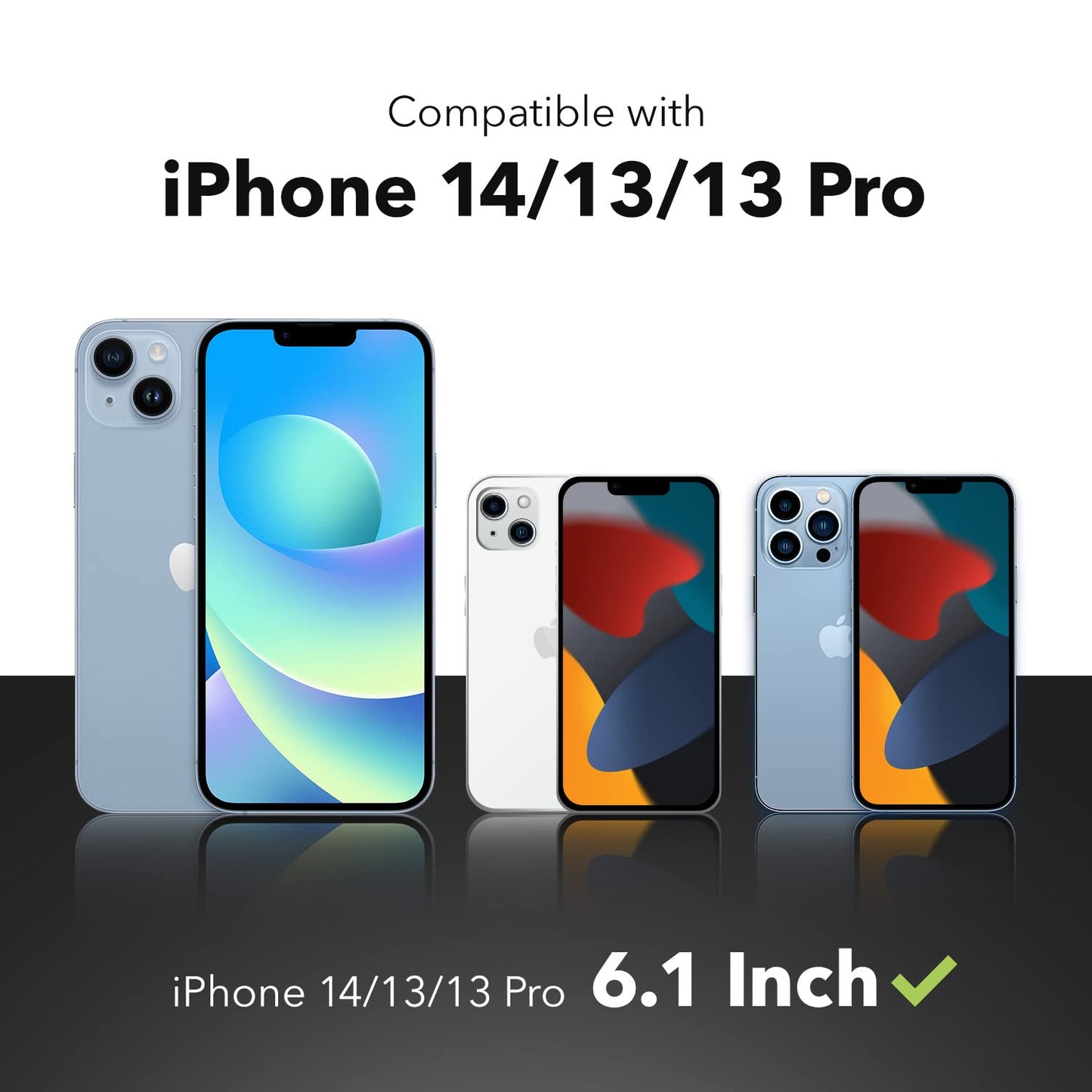 ZAGG InvisibleShield Glass Elite Screen Protector for Apple iPhone 14/ 13/ 13 Pro - Advanced Impact and Scratch Protection, Anti-Fingerprint Technology, Easy to Install