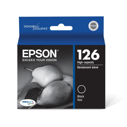 Epson 126 DURABrite Ultra Ink Black Cartridge for WF-3520, WF-3530, WF-3540, WF-520, WF-545, WF-630, WF-633, WF-635, WF-645, WF-7010, WF-7510, WF-7520, WF-840, WF-845 and Other Select Models