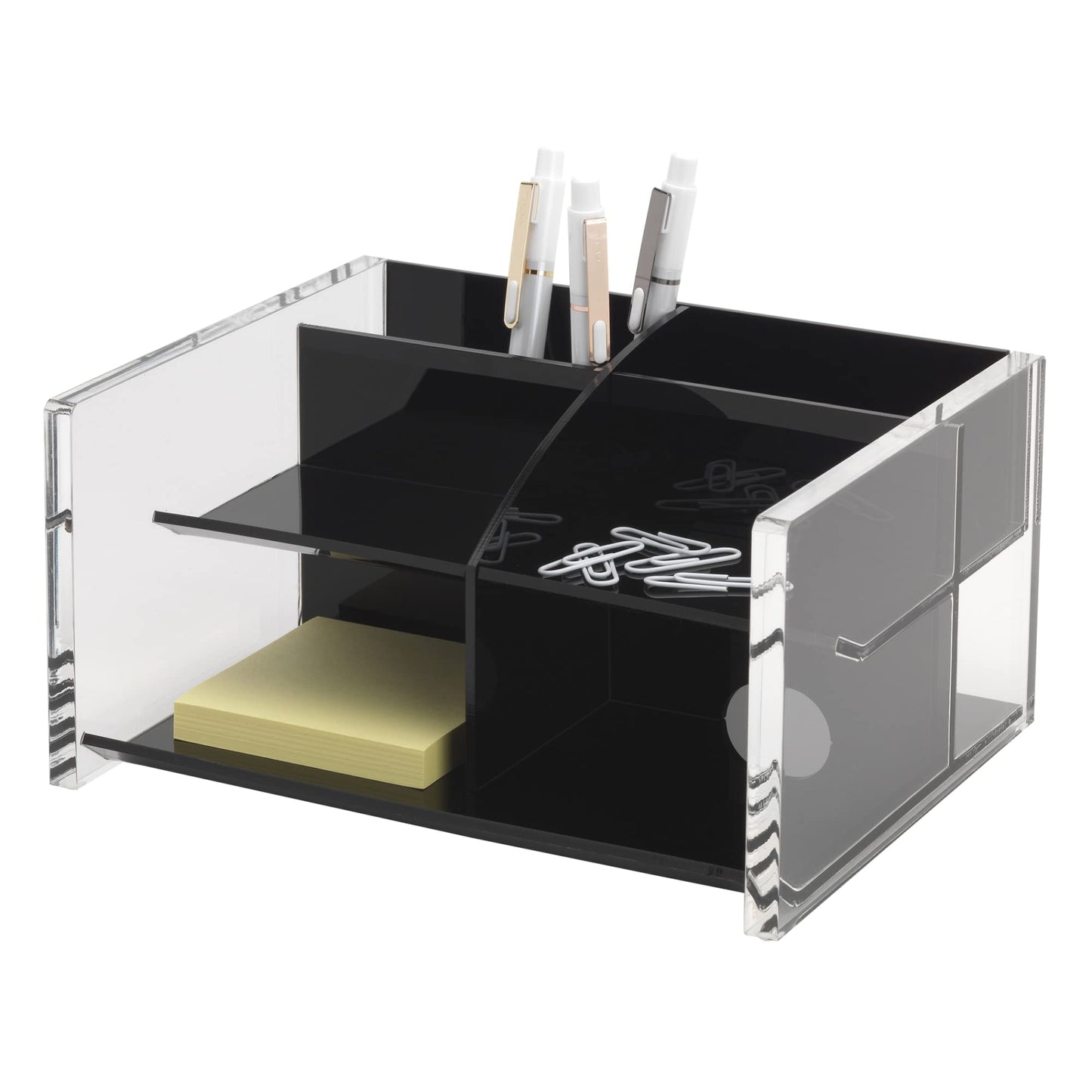 Realspace� Black Acrylic Desk Organizer