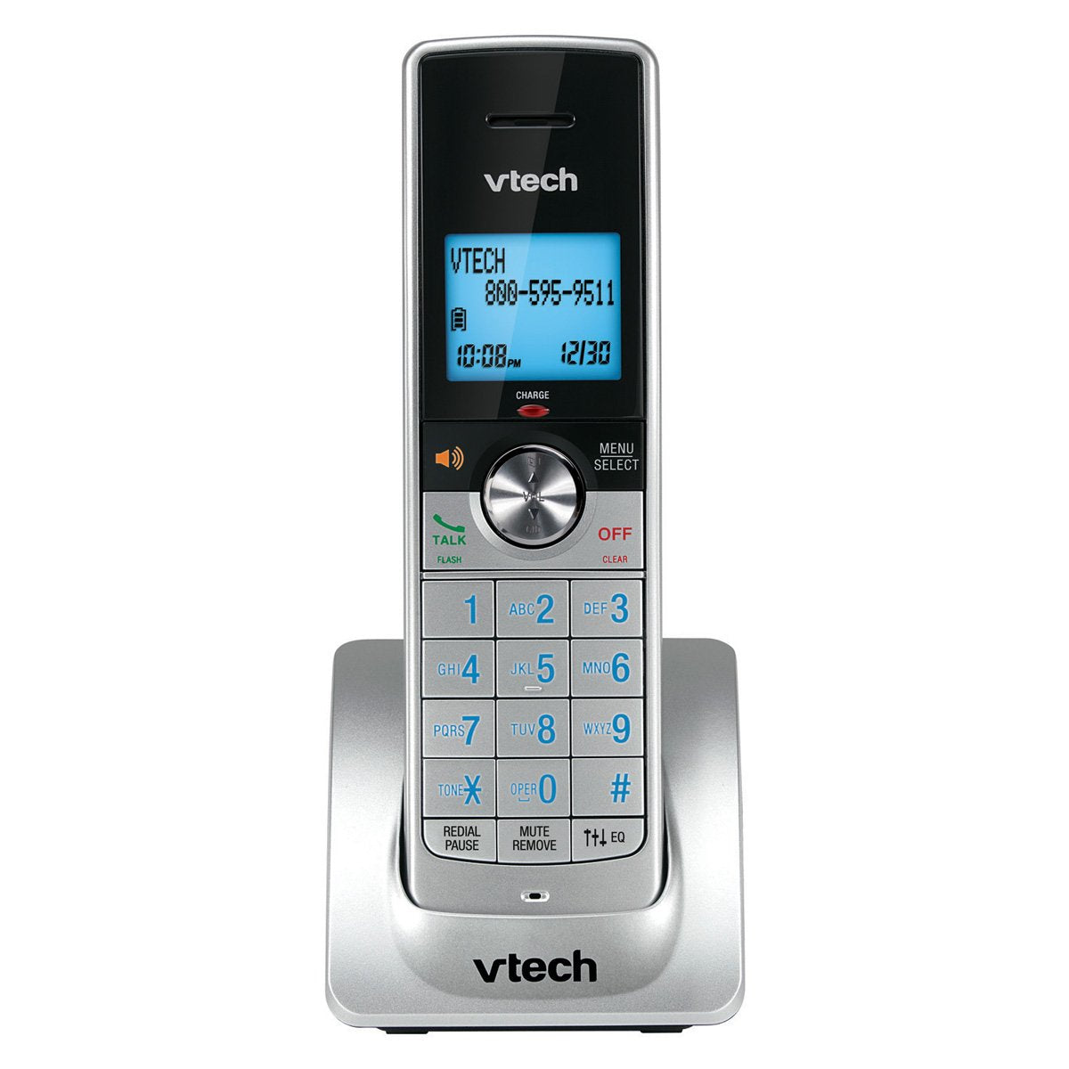 VTech 6305 Accessory Cordless Handset, Silver/Black | Requires a VTech LS6315, LS6325, or LS6326 Expandable Phone System to Operate