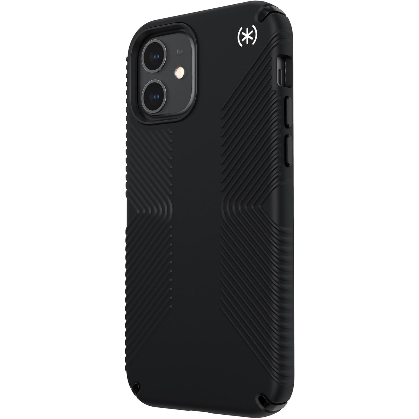 Speck iPhone 12 Case - Drop Protection Fits iPhone 12 Pro & iPhone 12 Phones - Scratch Resistant, Slim Design with Added Grip & Soft Touch Coating - Black, White Presido2