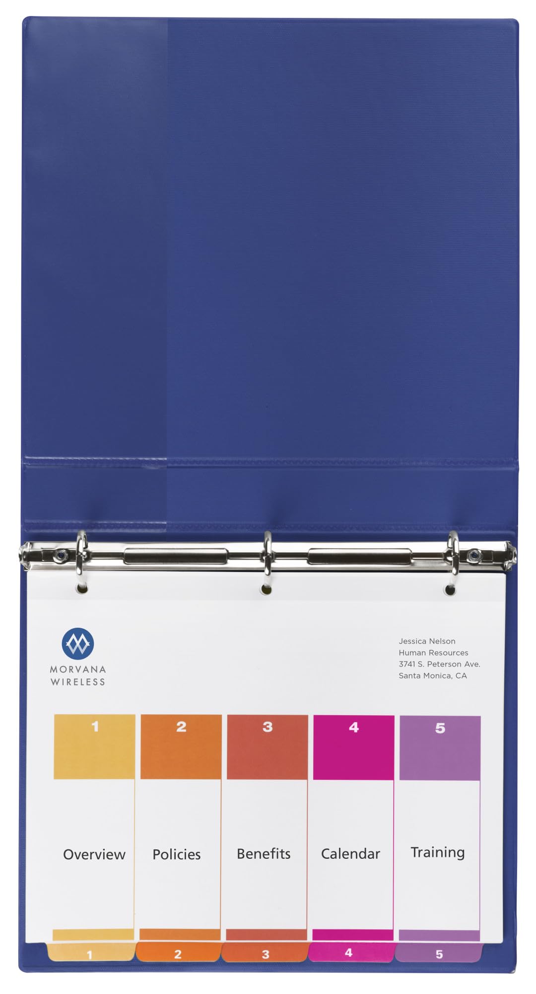 Avery 5 Tab Dividers for 3 Ring Binders, Customizable Table of Contents, Multicolor Tabs, 1 Set (11131)