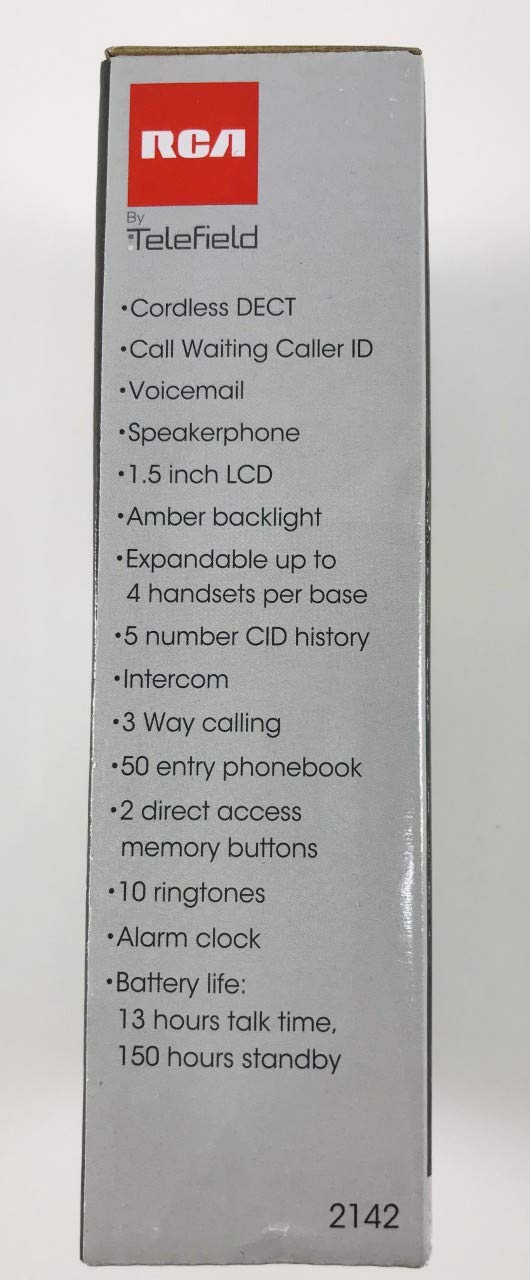 Telefield 2142 Shark Cordless Phone ITAD 3-Way Calling w/USB Charge