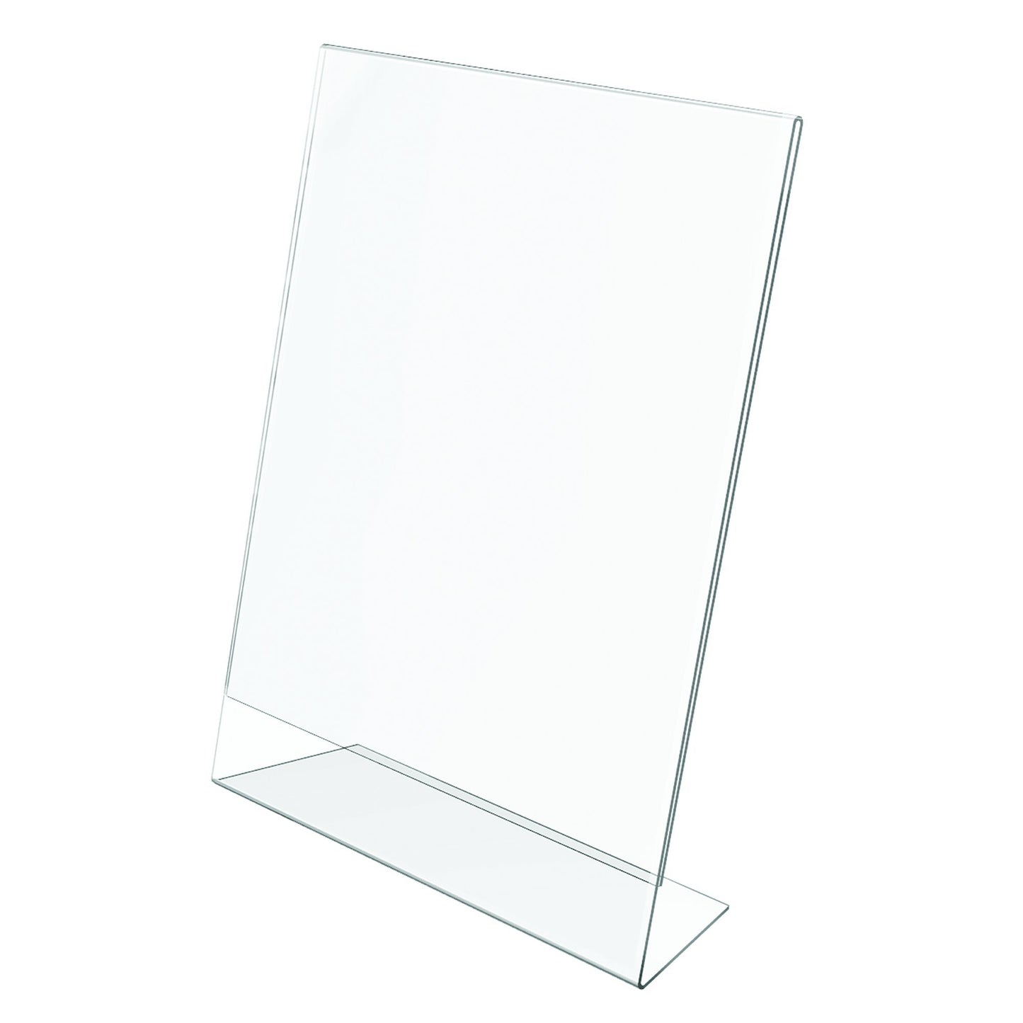 deflecto Classic Image Slanted Sign Holder, Portrait, 8.5 x 11 Insert, Clear