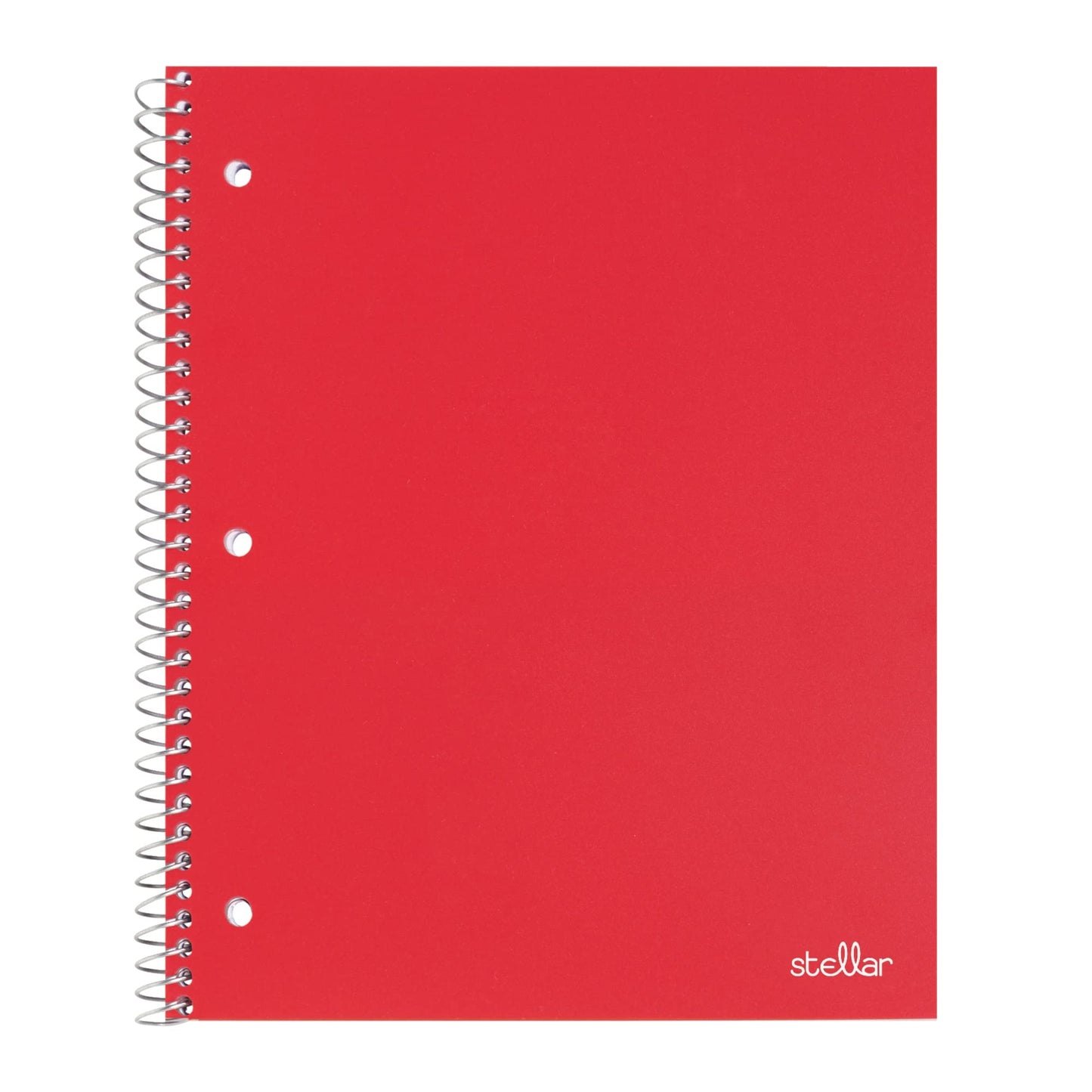 Office Depot� Brand Stellar Poly Notebook, 8" x 10 1/2", 1 Subject, Wide Ruled, 200 Pages (100 Sheets), Red [Office Product]