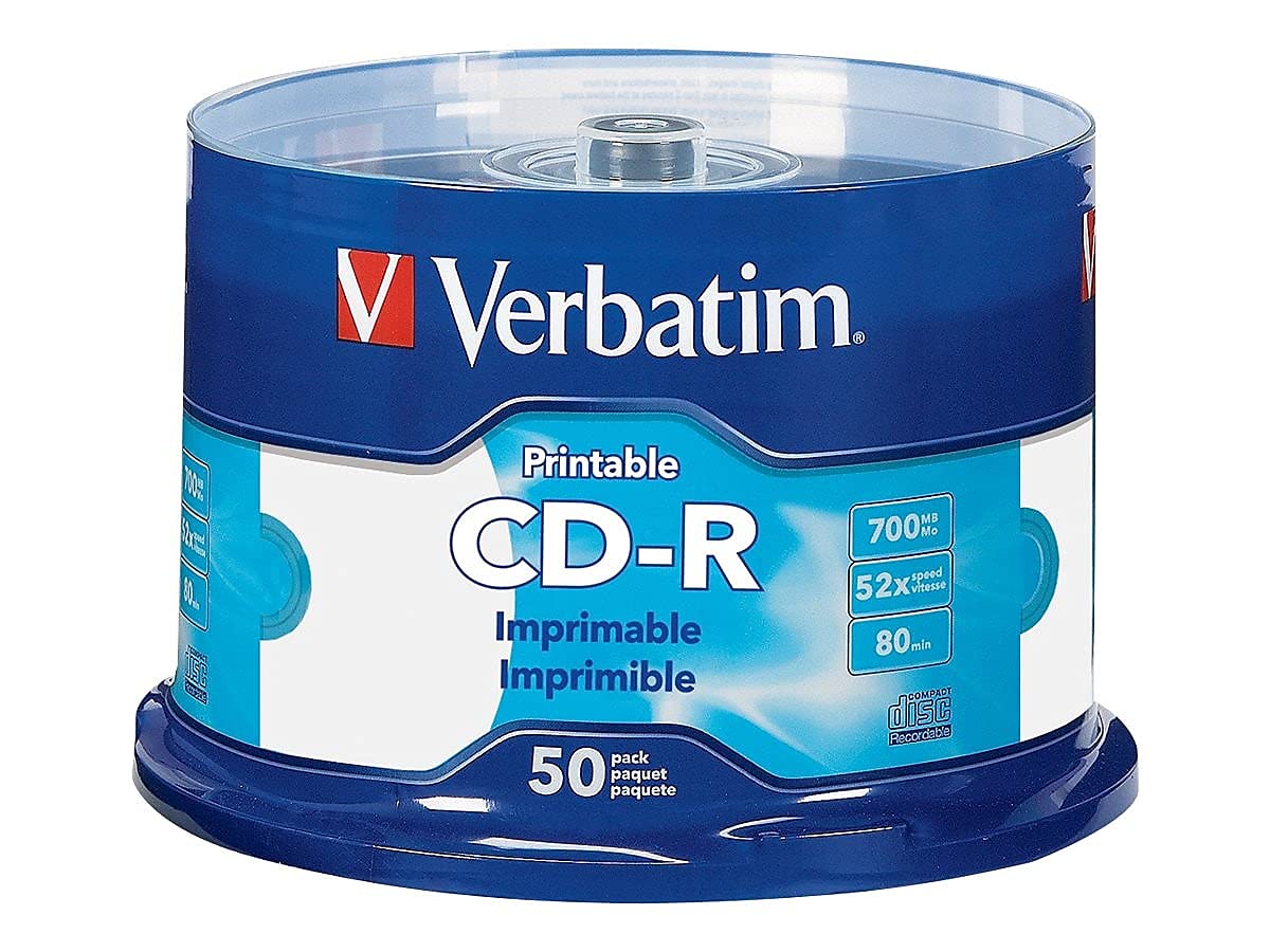 Verbatim 98473 52X Cd-R, White Inkjet Printable