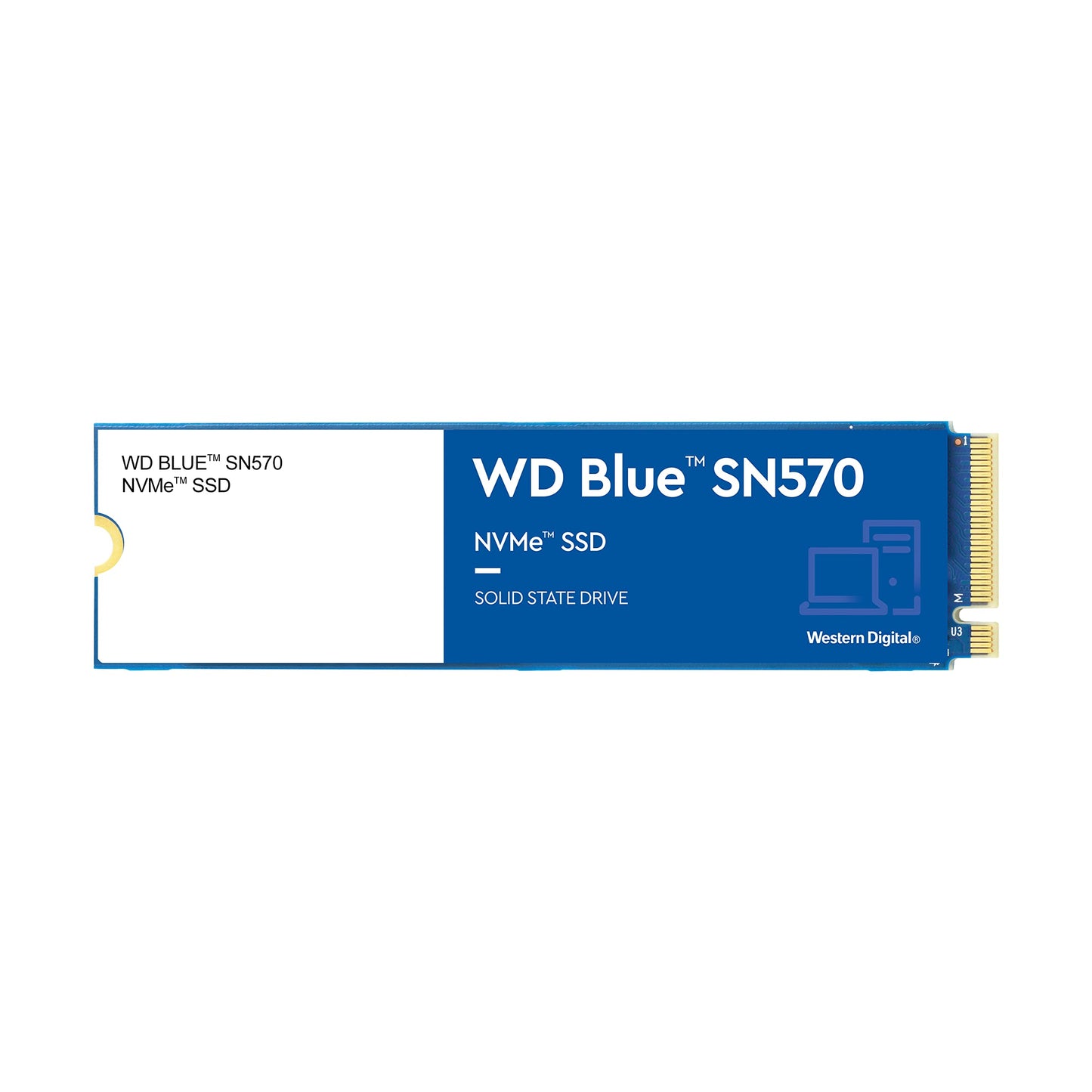 Western Digital 1TB WD Blue SN570 NVMe Internal Solid State Drive SSD - Gen3 x4 PCIe 8Gb/s, M.2 2280, Up to 3,500 MB/s - WDS100T3B0C