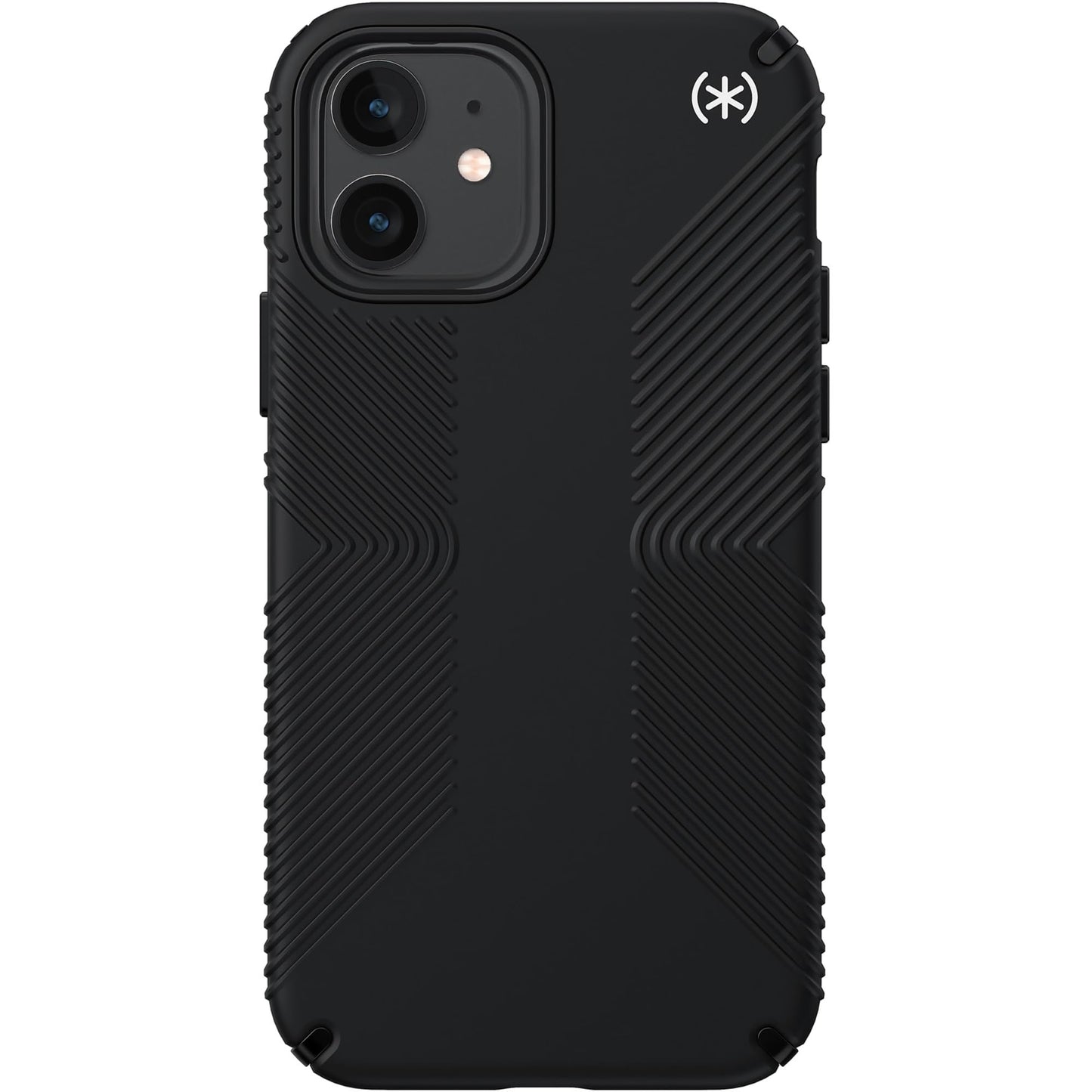 Speck iPhone 12 Case - Drop Protection Fits iPhone 12 Pro & iPhone 12 Phones - Scratch Resistant, Slim Design with Added Grip & Soft Touch Coating - Black, White Presido2