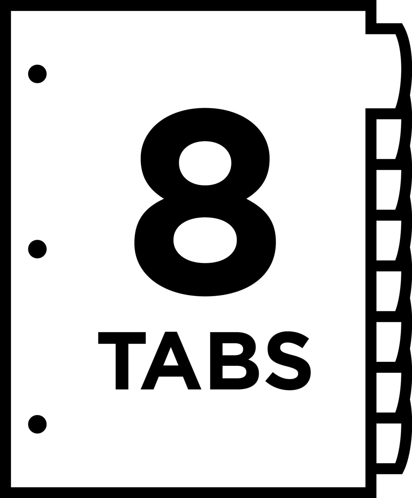 Avery Big Tab Write & Erase Durable Plastic Dividers for 3 Ring Binders, 8-Tab Set, White, 1 Set (16371)