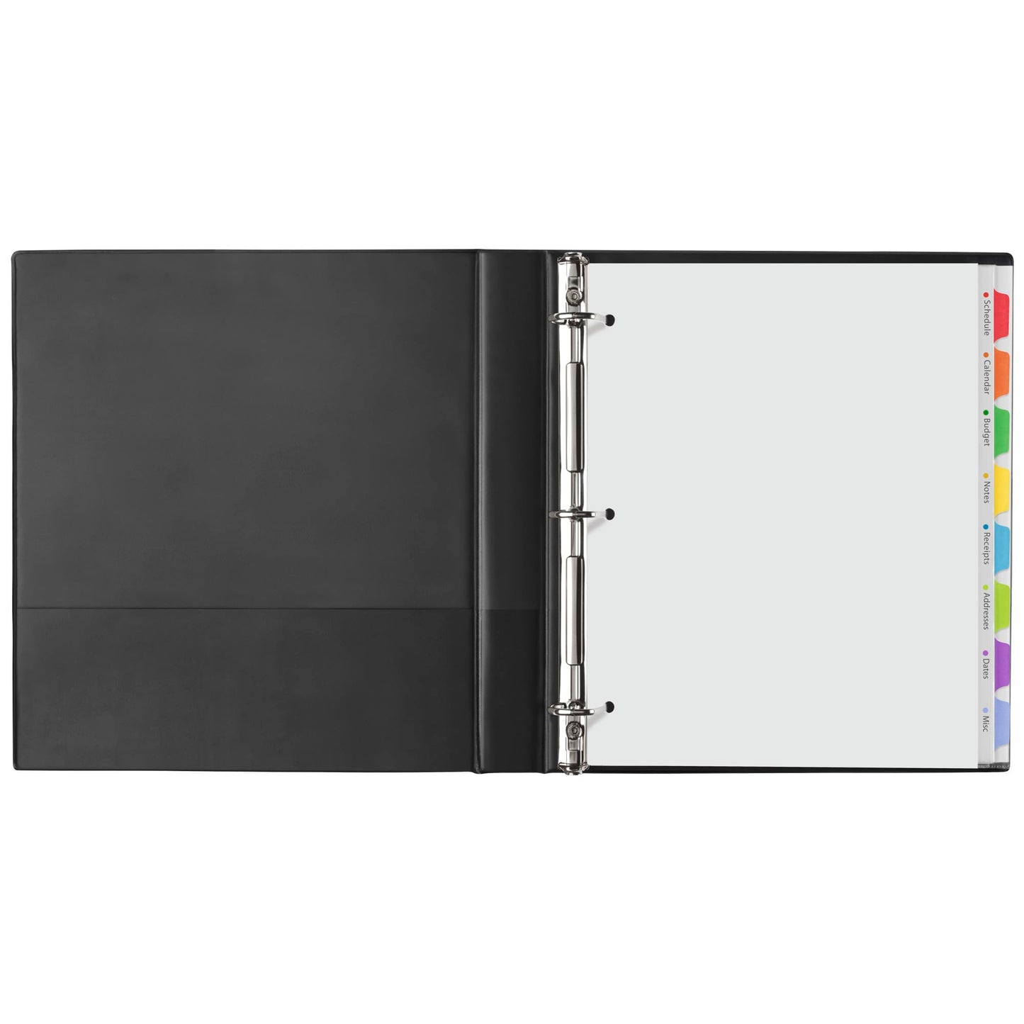 Avery Clear Easy View Durable Plastic Dividers for 3 Ring Binders, 8-Tab Set, Bright Multicolor, 1 Set (16741)