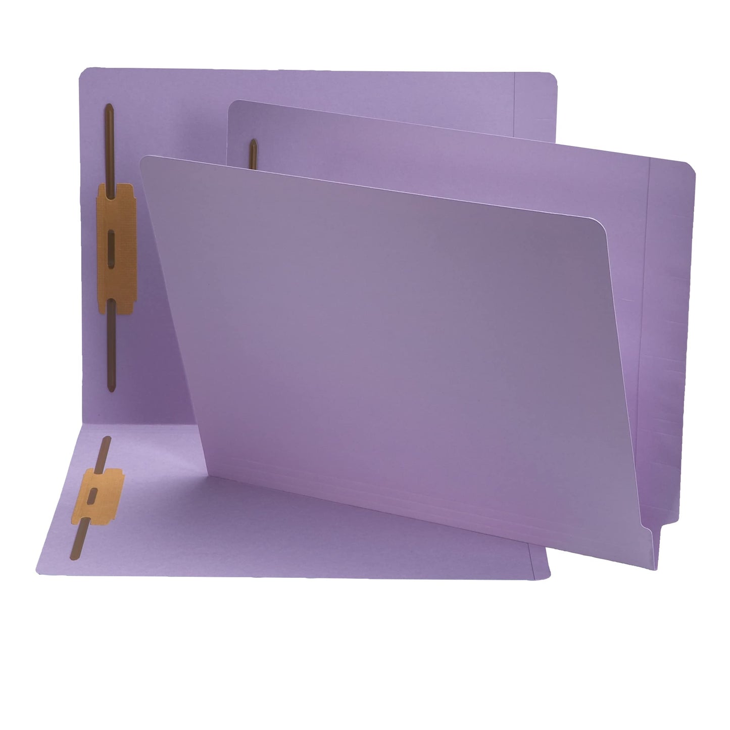 Smead End Tab Fastener File Folder, Shelf-Master� Reinforced Straight-Cut Tab, 2 Fasteners, Letter Size, Lavender, 50 per Box (25540)