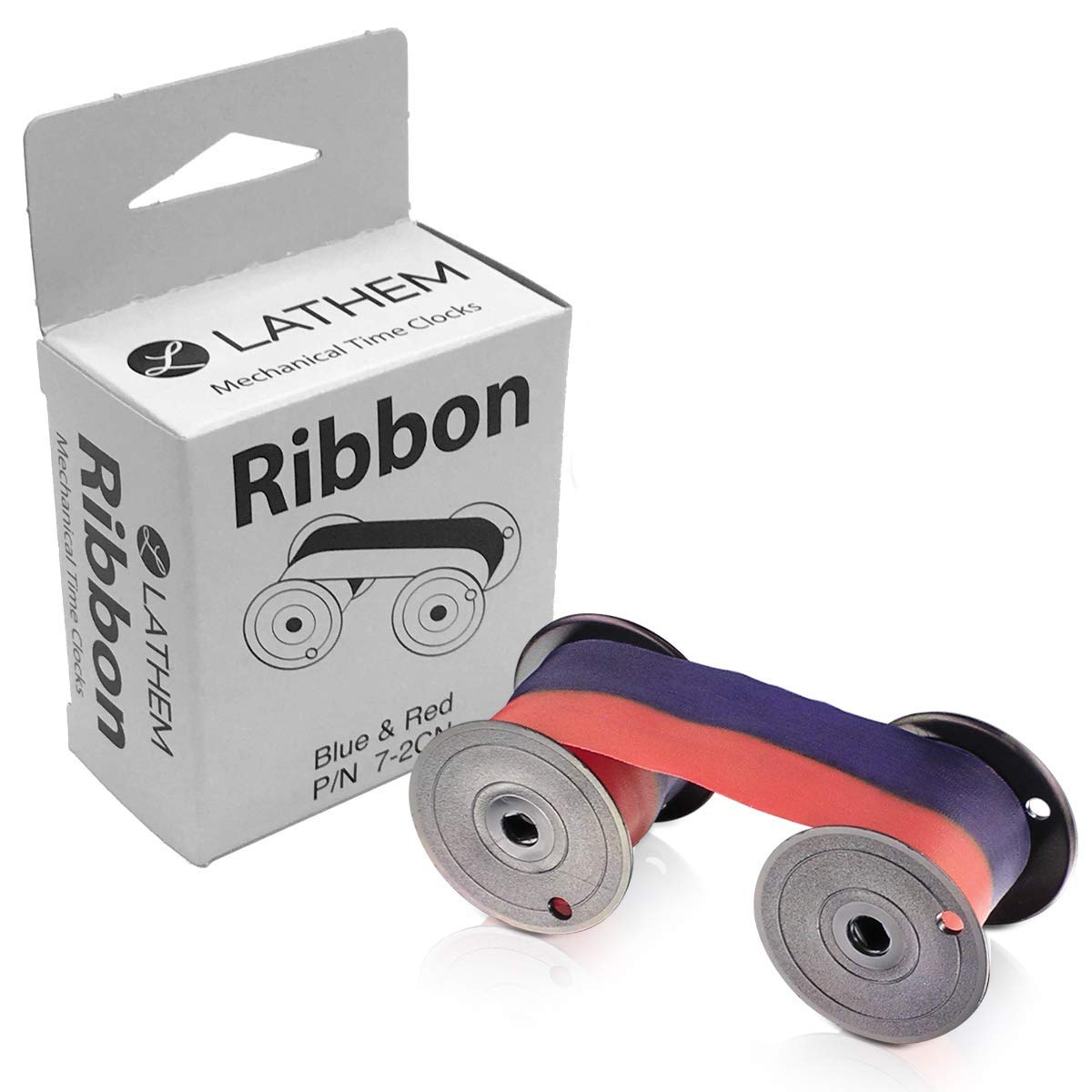 Lathem Mechanical Time Clock Ribbon, Nylon, For Use with Lathem Series 2000, 3000 and 4000, Red/Blue (7-2CN), Medium