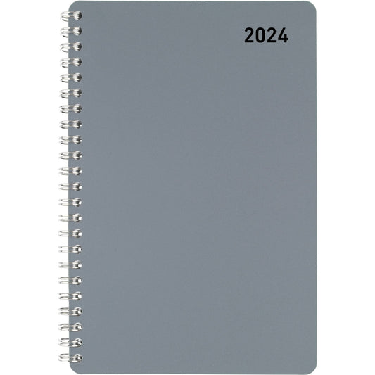 2024 Office Depot® Brand Weekly/Monthly Appointment Book, 4" x 6", Silver, January to December 2024, OD710430