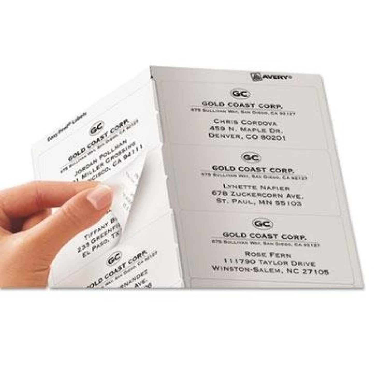 Avery Full Sheet Printable Shipping Labels, 8.5" x 11", Matte Clear, 10 Blank Mailing Labels (18665)