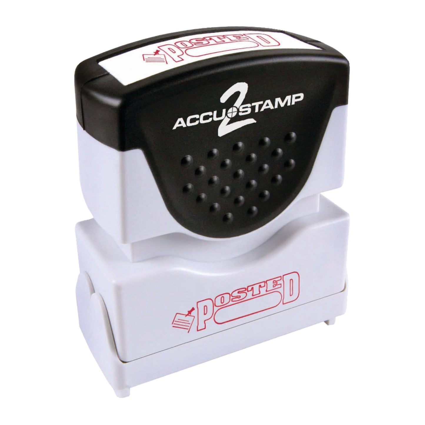 Accu-Stamp2® Pre-Ink Message Stamp, Posted, Red