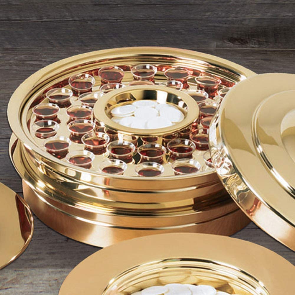 Stacking Communion Tray, Brass Tone (PD378BRS)