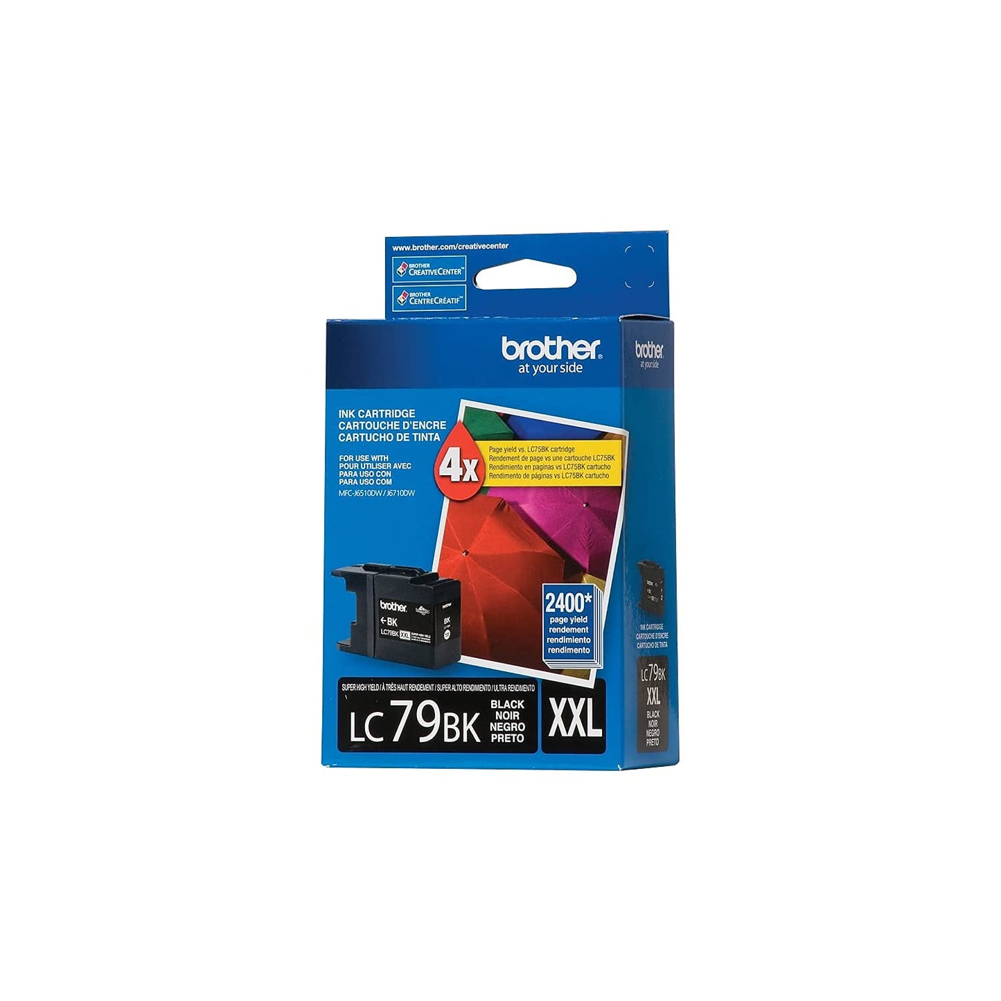 Brother Printer LC-79BK Super High Yield (XXL) Cartridge Ink - Retail Packaging-Black